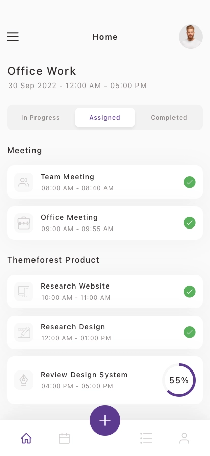 Task Planner Mobile App UI Kit - Screenshot 2