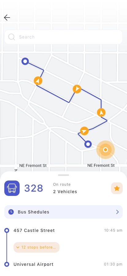 Transport Navigator Mobile App UI Kit - Screenshot 3