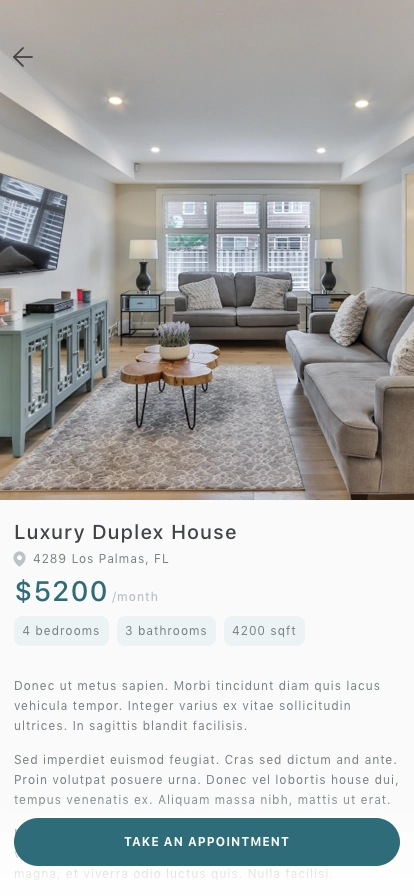 Real Estate Platform Mobile App UI Kit - Screenshot 5