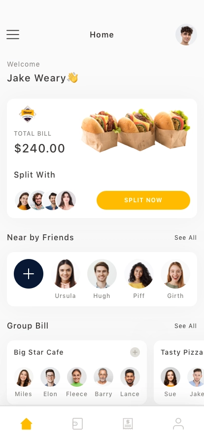 Split Bill Mobile App UI Kit - Screenshot 2
