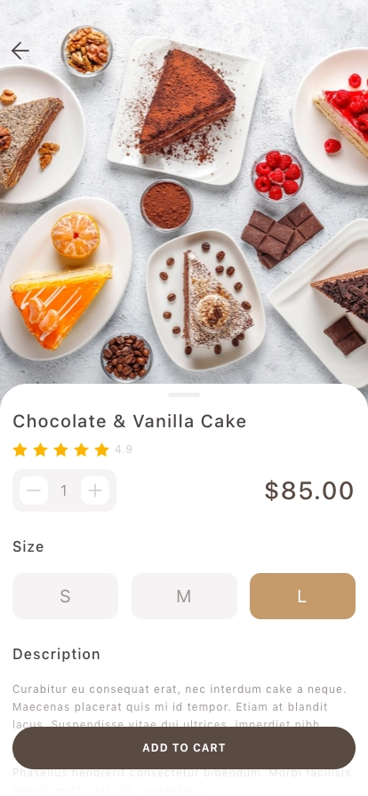 Bakery Shop Mobile App UI Kit - Screenshot 5