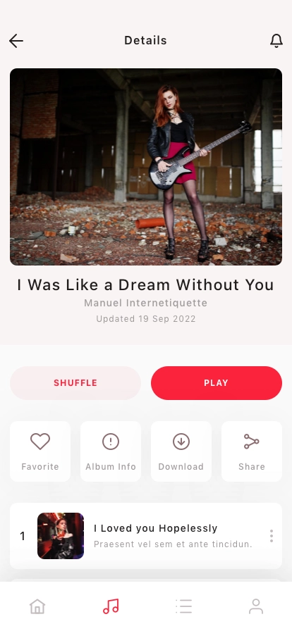 Music Streaming Mobile App UI Kit - Screenshot 4
