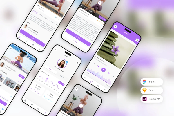 Yoga & Meditation Classes Mobile App UI Kit