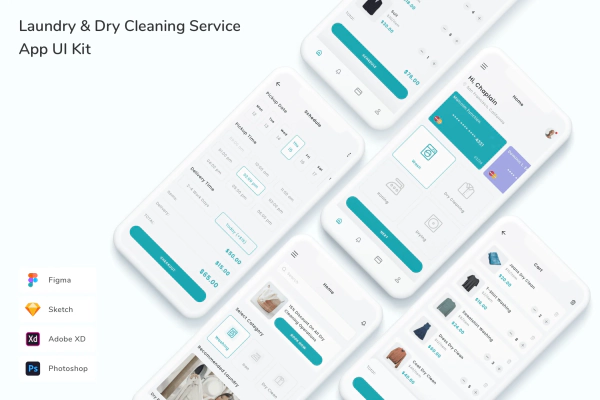 Laundry & Dry Cleaning Service App UI Kit