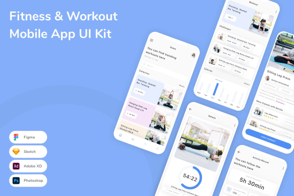 Fitness & Workout Mobile App UI Kit