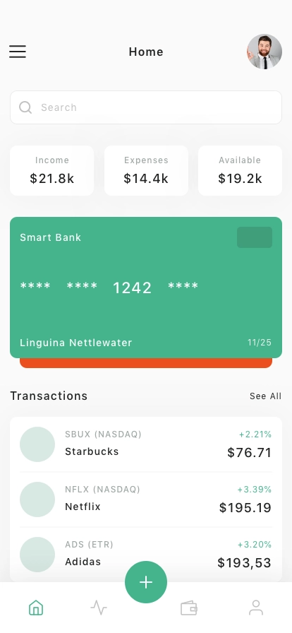 Investment Portfolio Mobile App UI Kit - Screenshot 1