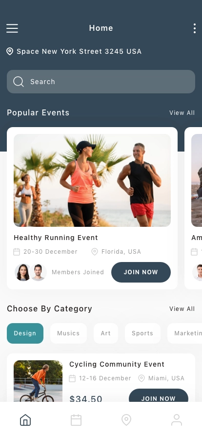 Event Booking Mobile App UI Kit - Screenshot 1