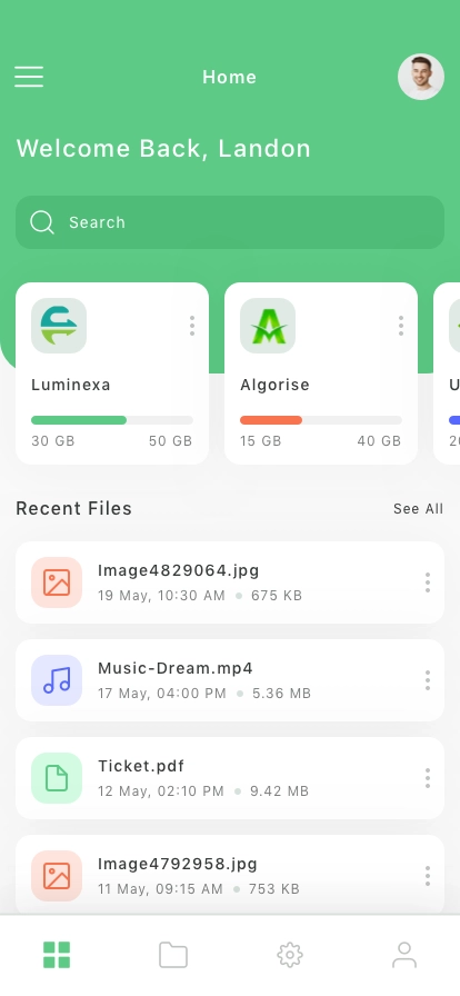 File Manager Mobile App UI Kit - Screenshot 1