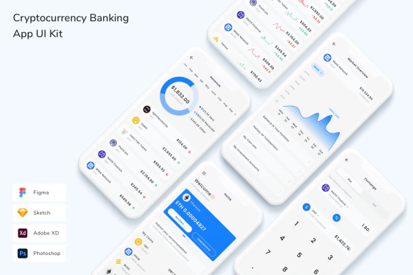 Cryptocurrency Banking App UI Kit