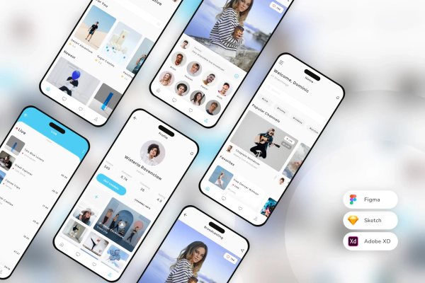 Live Streaming & Broadcasting Mobile App UI Kit