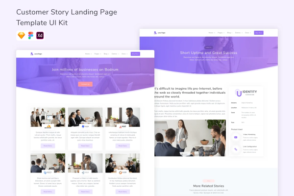 Customer Story Landing Page Template UI Kit