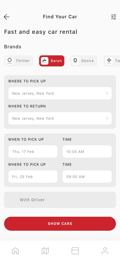Rental Car Mobile App UI Kit - Screenshot 3