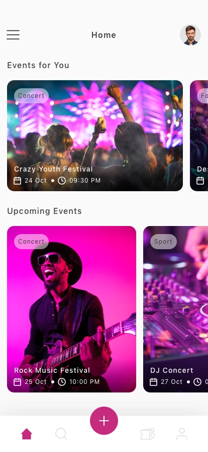 Event Finder Mobile App UI Kit - Screenshot 1