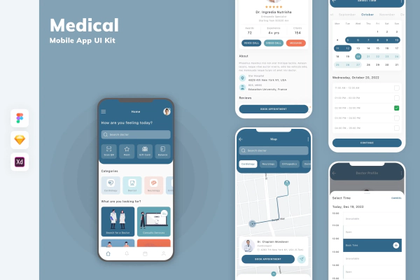 Medical Mobile App UI Kit