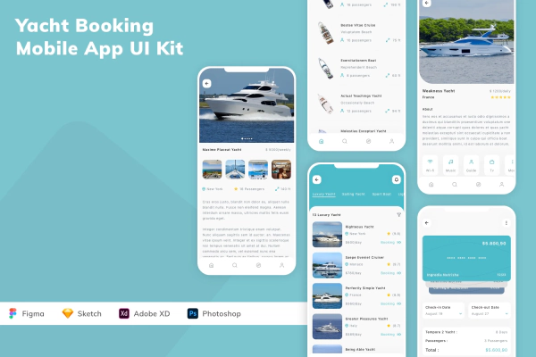 Yacht Booking Mobile App UI Kit