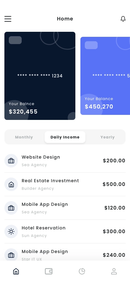 Tax Management Mobile App UI Kit - Screenshot 1
