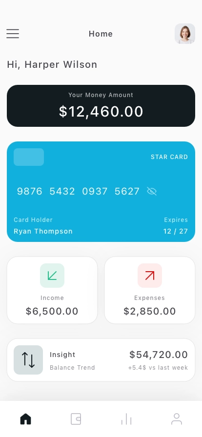 Banking & Finance Mobile App UI Kit - Screenshot 1