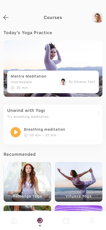 Yoga & Meditation Mobile App UI Kit - Screenshot 1