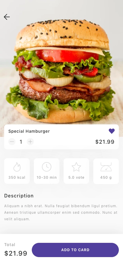 Food Delivery Mobile App UI Kit - Screenshot 2