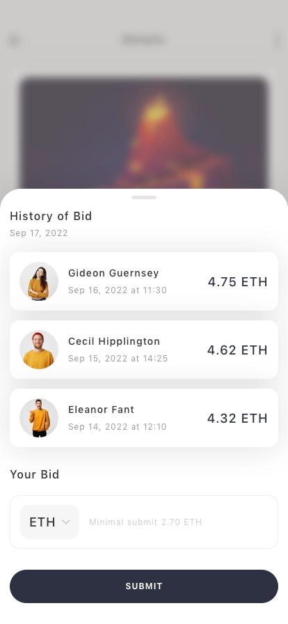 NFT Market Mobile App UI Kit - Screenshot 5