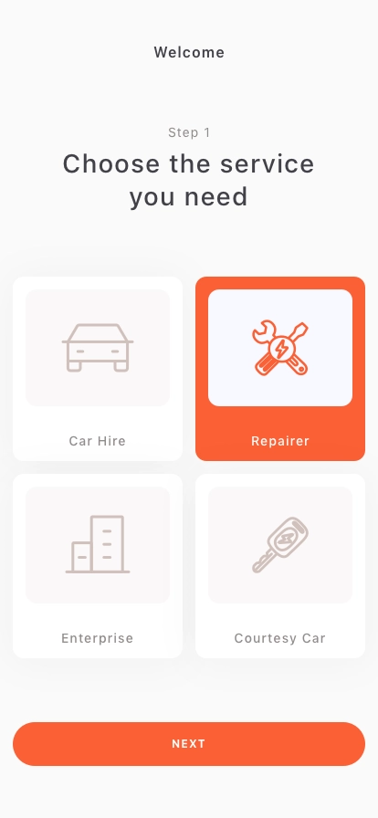 Auto Repair Mobile App UI Kit - Screenshot 1