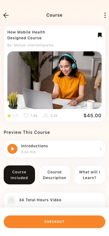 Online Education Mobile App UI Kit - Screenshot 2