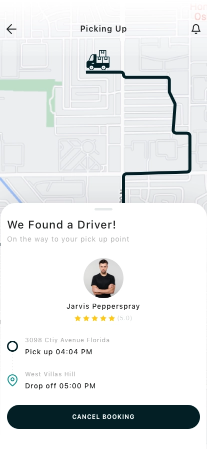 Ride Tracking Mobile App UI Kit - Screenshot 5