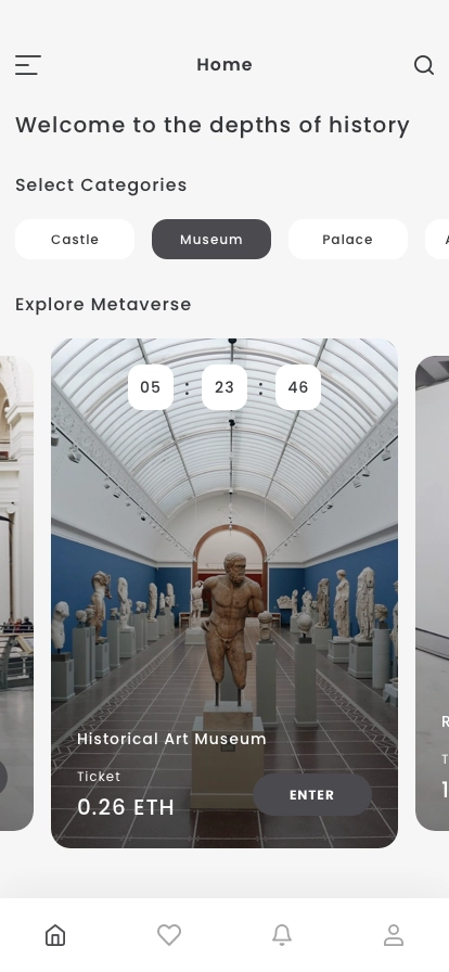 Metaverse Museum Project Mobile App UI Kit - Screenshot 1