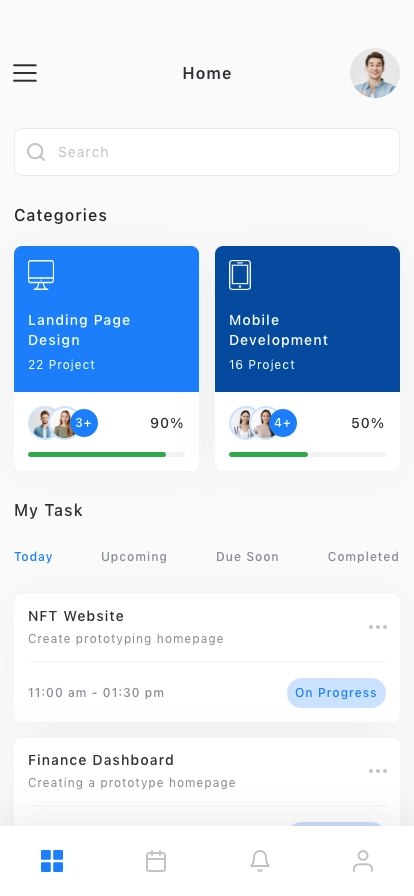 Task Manager Mobile App UI Kit - Screenshot 1