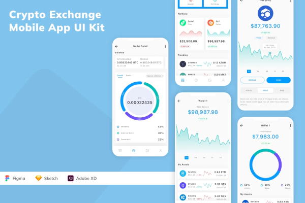 Crypto Exchange Mobile App UI Kit