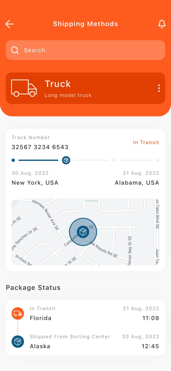 Package Tracker Mobile App UI Kit - Screenshot 2