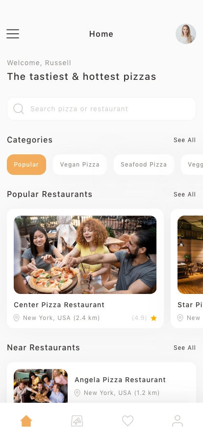 Pizza Delivery Mobile App UI Kit - Screenshot 1