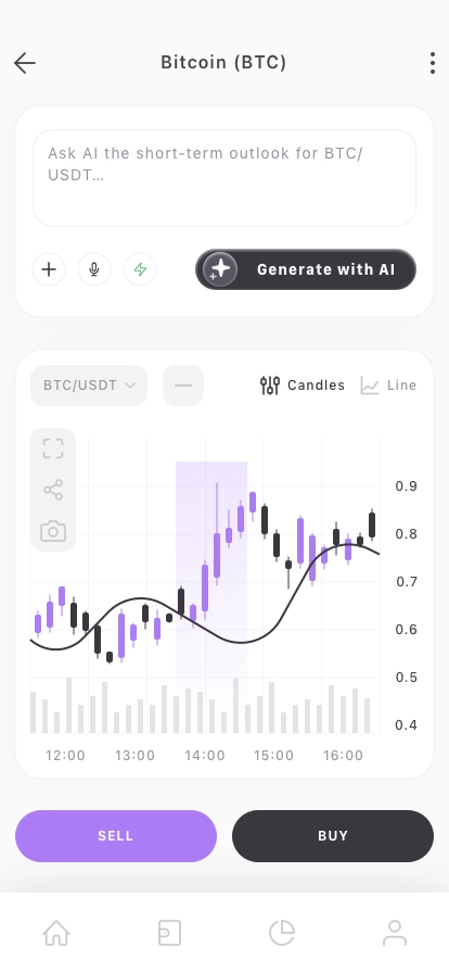 AI Cryptocurrency Mobile App UI Kit - Screenshot 4