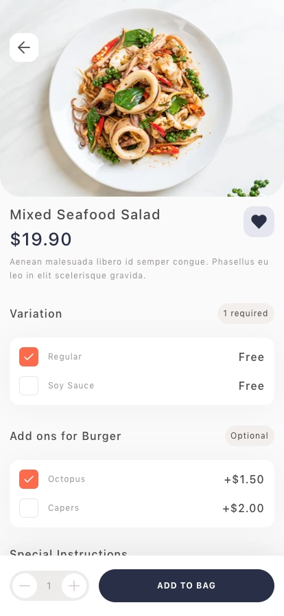 Multivendor Food Mobile App UI Kit - Screenshot 2