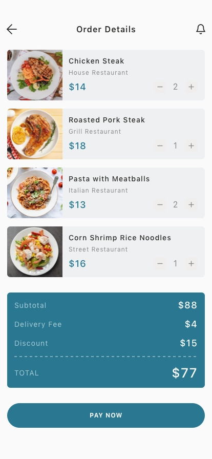 Food Delivery Mobile App UI Kit - Screenshot 2