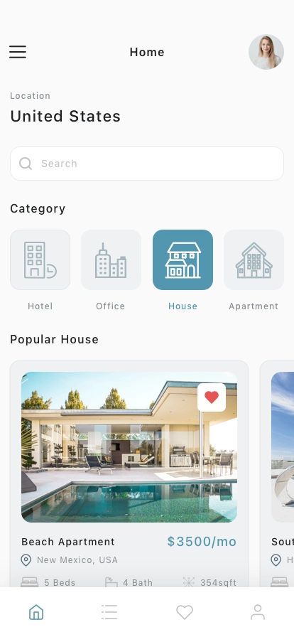 Home Rental Mobile App UI Kit - Screenshot 1