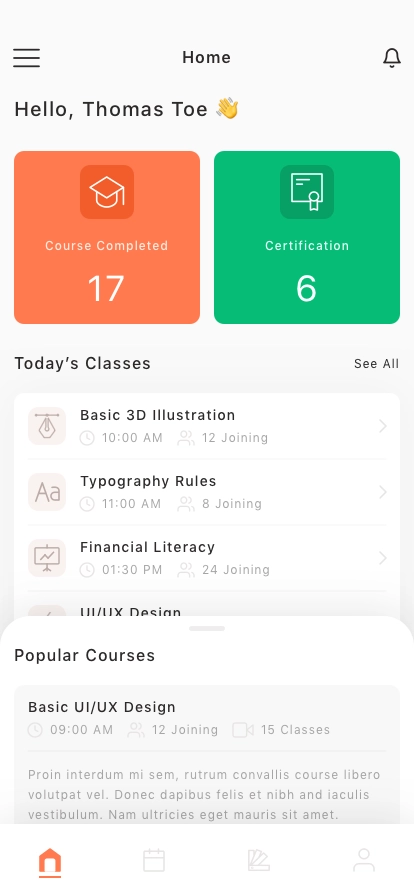 Education Mobile App UI Kit - Screenshot 2