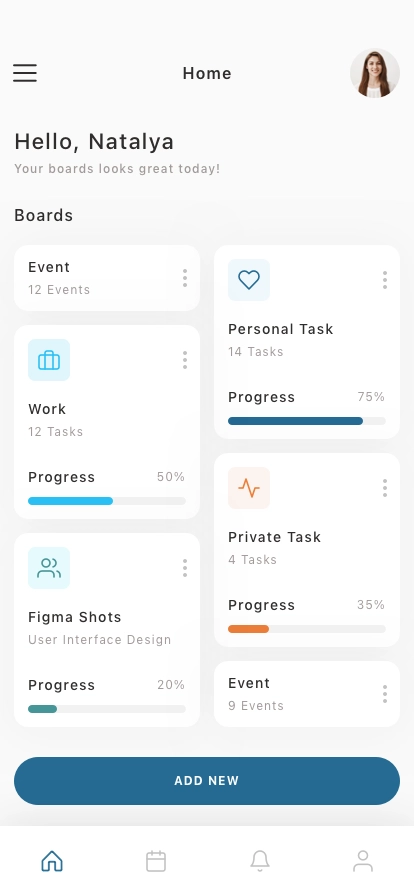 Acitivity Management Mobile App UI Kit - Screenshot 1