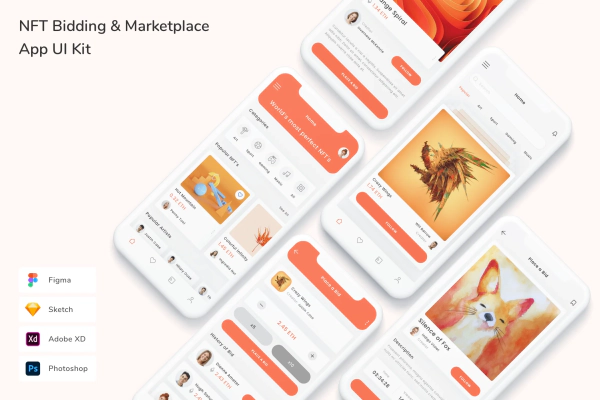 NFT Bidding & Marketplace App UI Kit