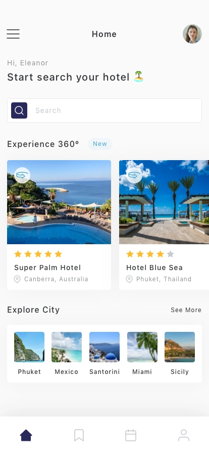 Hotel & Travel Mobile App UI Kit - Screenshot 1