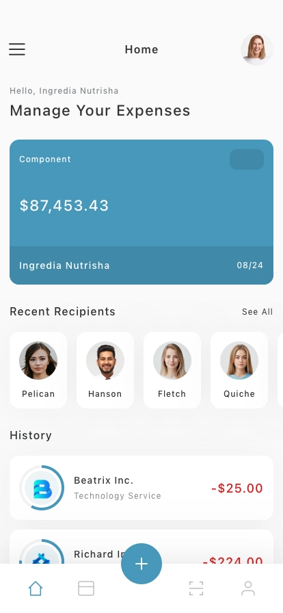 Expense Manager Mobile App UI Kit - Screenshot 1