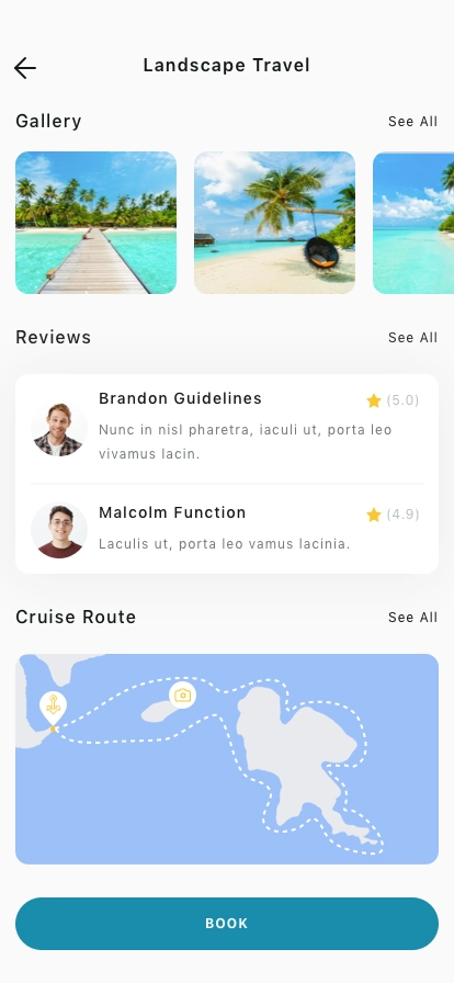 Travel & Trip Booking Mobile App UI Kit - Screenshot 3