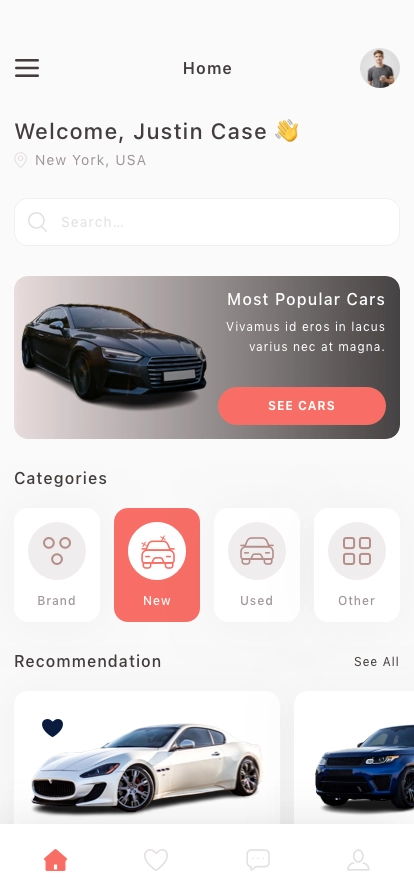 Car Marketplace Mobile App UI Kit - Screenshot 1