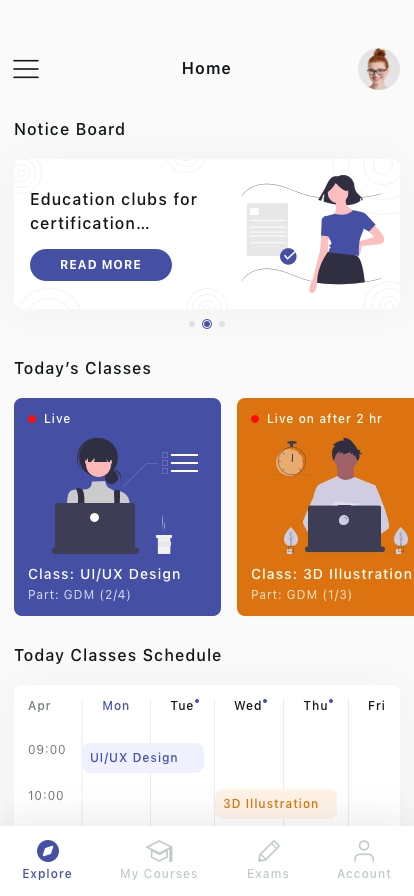 Online Learning Mobile App UI Kit - Screenshot 1