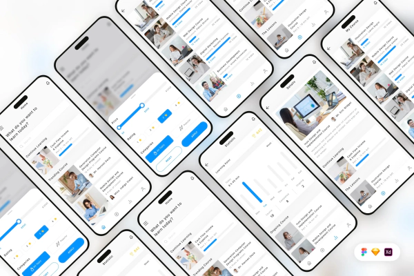 Online Course Mobile App UI Kit