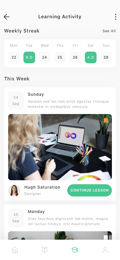 E-Learning & Online Class Mobile App UI Kit - Screenshot 5