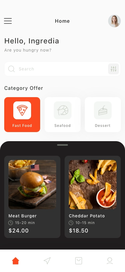Food Delivery Mobile App UI Kit - Screenshot 1
