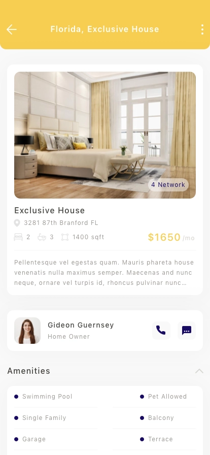 Real Estate & Property Mobile App UI Kit - Screenshot 4