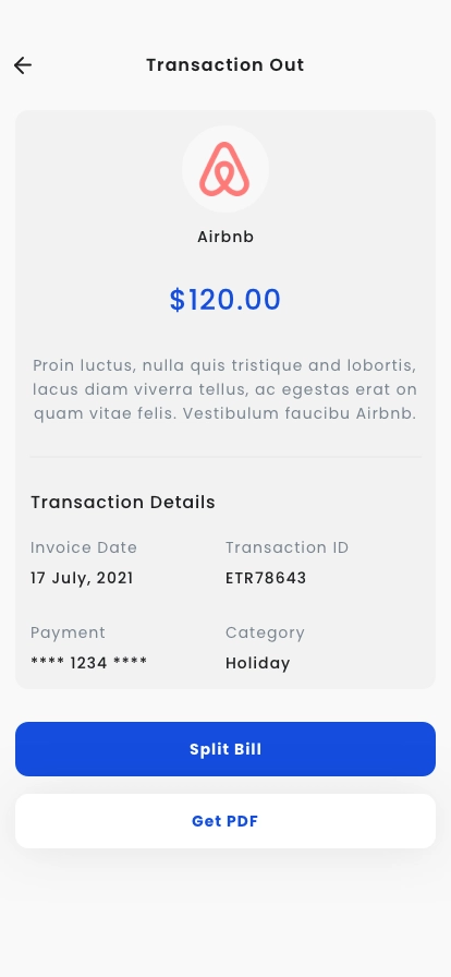 Invoicing and Billing Management Mobile App UI Kit - Screenshot 2
