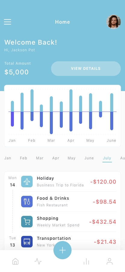 Expense Planner Mobile App UI Kit - Screenshot 3